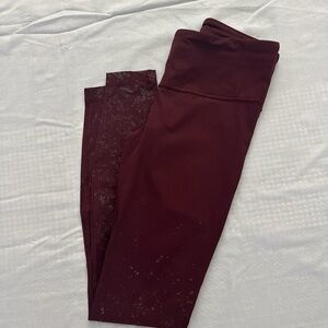Lululemon Athletica Maroon Leggings